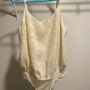 NWT Cream textured bodysuit! Size small